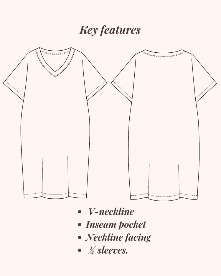KIM DAVE BUBU/KAFTAN PDF SEWING PATTERNS SIZES XS-XXL