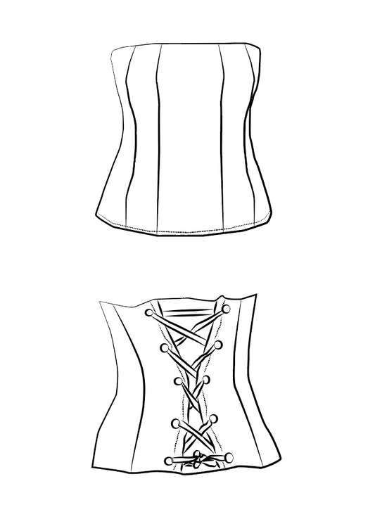 KIM DAVE CORSET PDF SEWING PATTERNS U.K. 4 - 20