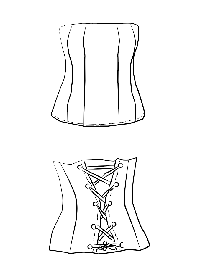 KIM DAVE CORSET PDF SEWING PATTERNS U.K. 4 - 20