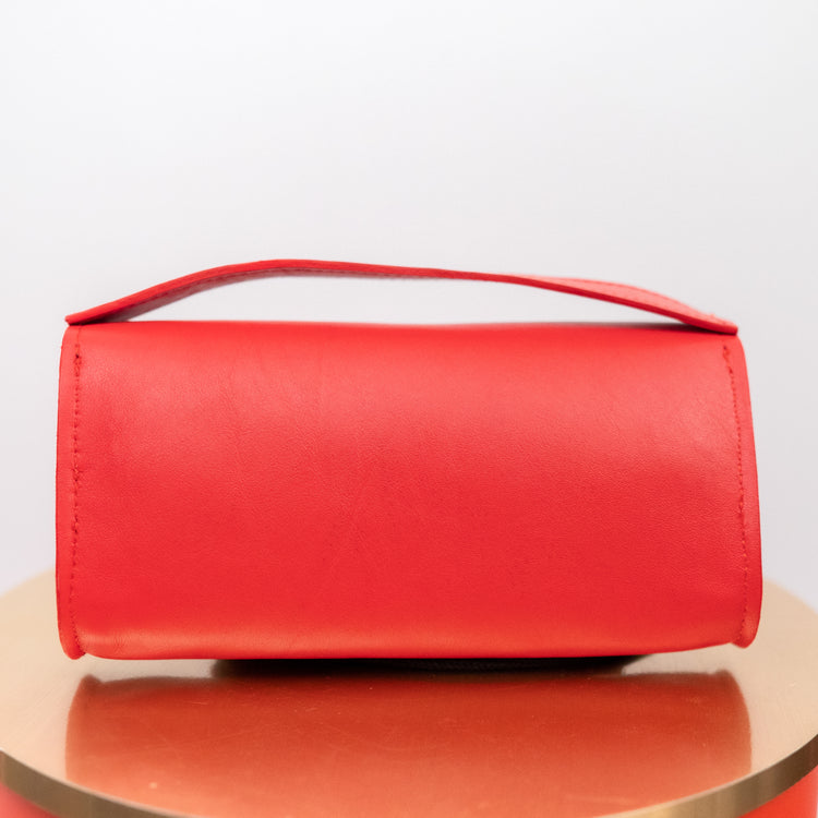 Red Leather Zenifa Purse