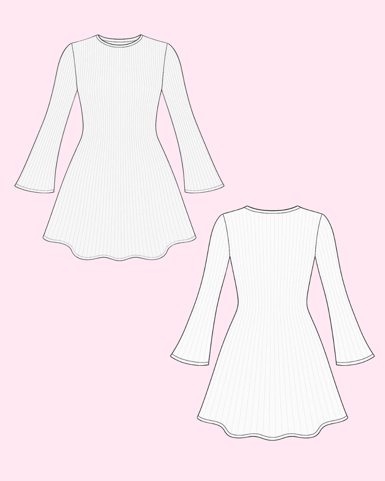 KIM DAVE JUMPER DRESS PDF SEWING PATTERN XS-XXL