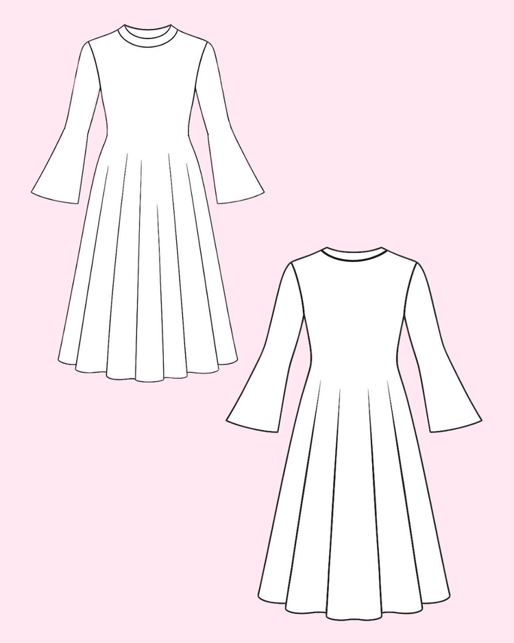 KIM DAVE JUMPER DRESS PDF SEWING PATTERN XS-XXL