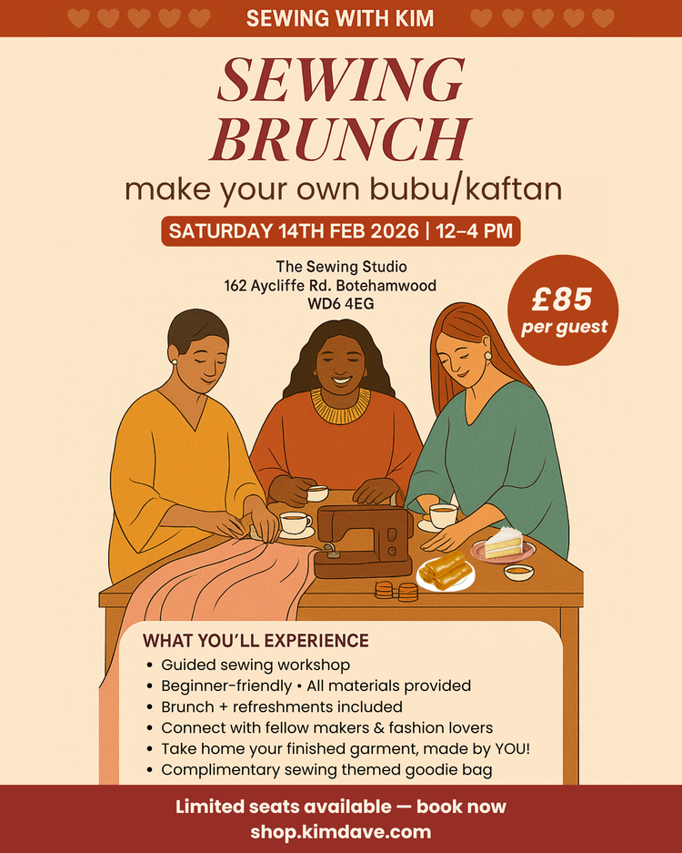 Sewing Brunch: Create Your Own Modern Bubu / Kaftan - Valentine's Edition