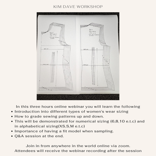 How to Grade Your Own Sewing Patterns Online Workshop