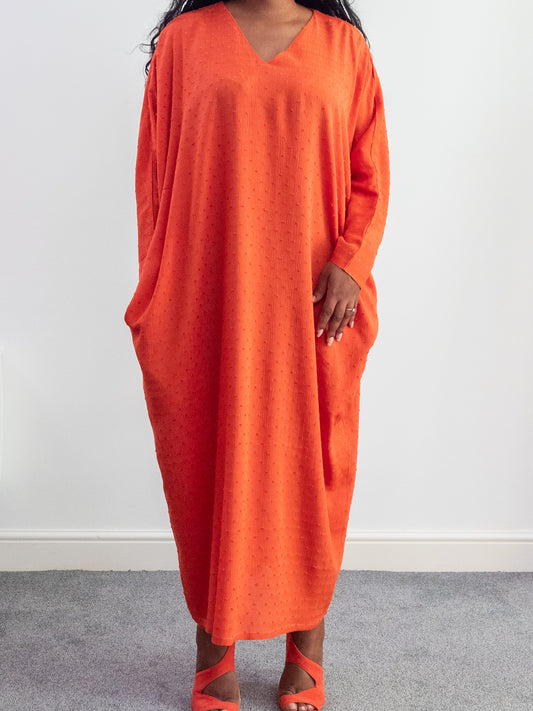 Okite Bubu Gown in Terracotta