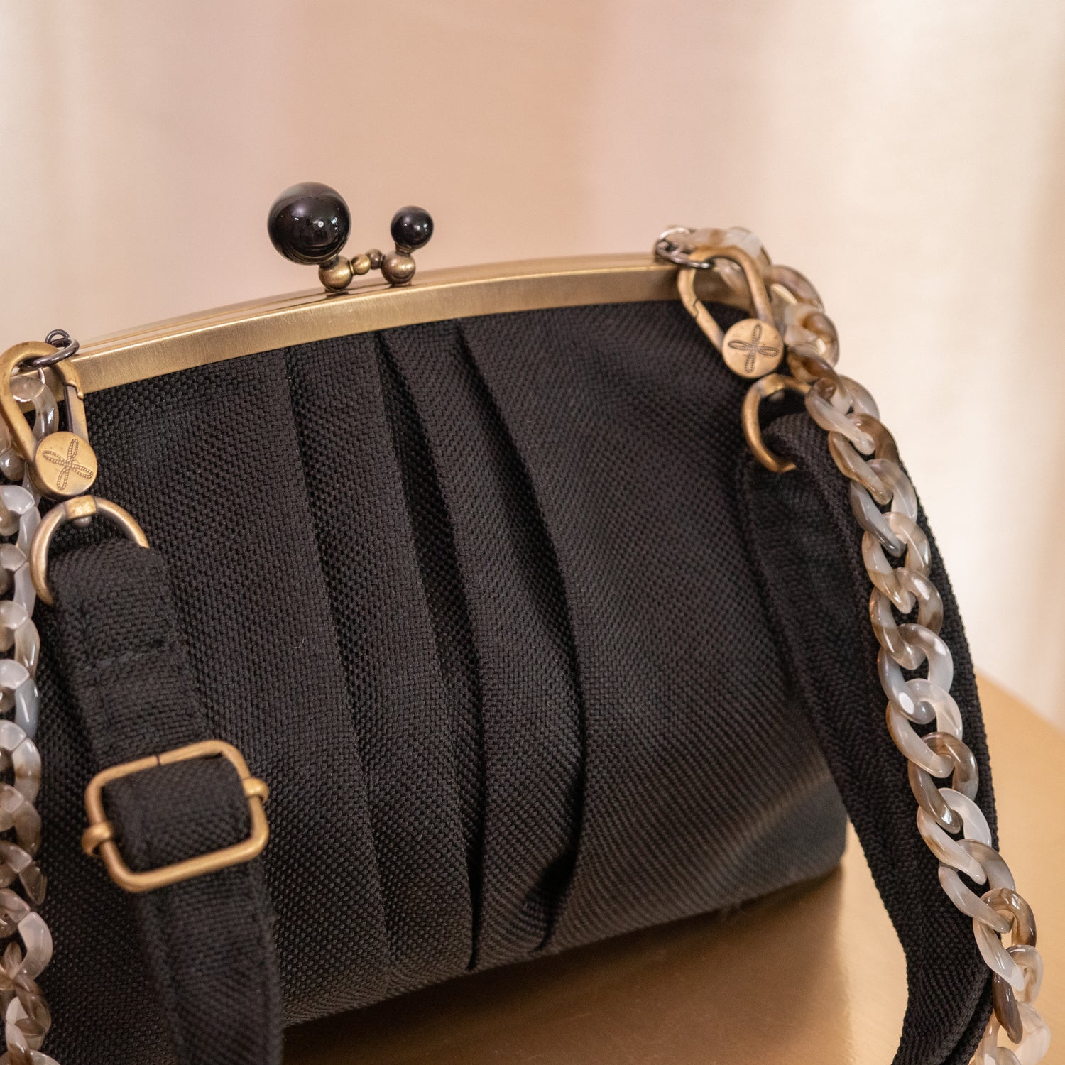 Black coach purse (fabric - Gem
