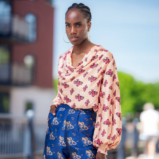 Eloho Blouse in Peach